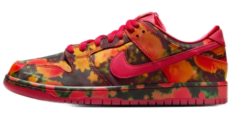 Nike SB Dunk Low Pro QS Black White Challenge Red